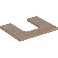 Geberit Waschtisch-Platte One 60x3x47cm, Eiche/Mela Holz, Ausschn mit.
