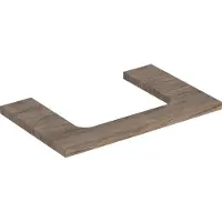 Geberit Waschtisch-Platte One 75x3x47cm, N hick./Mela Holz, AS mit.