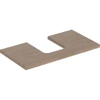 Geberit Waschtisch-Platte One 90x3x47cm, Eiche/Mela Holz, Ausschn mit.