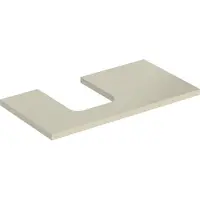 Geberit Waschtisch-Platte One 90x3x47cm, sand-grau/l hg, Ausschn li