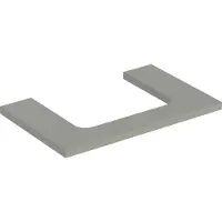 Geberit Waschtisch-Platte One 75x3x47cm, greige/lackiert m, AS mit.