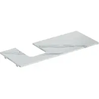 Geberit Waschtisch-Platte One 120x2x47cm, AS li, Steinz., Marmor we/ma