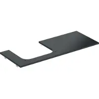 Geberit Waschtisch-Platte One 120x2x47cm, AS L, SZ, Marmor sw/matt