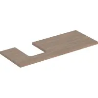 Geberit Waschtisch-Platte One 120x3x47cm, Eiche/Mela Holz, Ausschn li