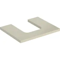 Geberit Waschtisch-Platte One 60x3x47cm, sand-grau/l hg, Ausschn mit.