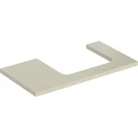 Geberit Waschtisch-Platte One 90x3x47cm, sand-grau/l hg, Ausschn re