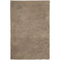 Obsession Hochflor-Teppich "My Curacao 490", grau (taupe), B:60cm H:35mm L:110cm, Mikropolyester, Teppiche, Hochflor-Teppich, Uni-Farben, sehr weicher Kuschelflor, handgetuftet