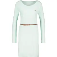 Alife & Kickin Blusenkleid , Damen, Gr. S, Normalgrößen, weiß (mint melange), 65% Baumwolle, 35% Polyester, Rundhals, Kleider Blusenkleid