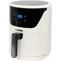 LUND Tiefkühler ohne Öl, 5,7 Liter, 1800 Watt, mit LED-Anzeige, weiß