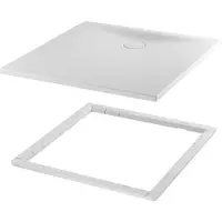 Bette BetteFloor Side Duschwanne mit Minimum-Wannenträger und BetteAntirutsch Pro, 1200x900mm, 3380-000AE,T1, Farbe: Weiß