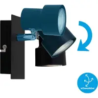 Briloner LED Wandspot Wandlampe 1xGU10 Strahler dreh- & schwenkbar schwarz 5W