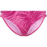 LASCANA Bikini-Hose ACTIVE "Coal", Damen, Gr. 34, N-Gr, rot (bordeaux, bedruckt), Recycling-Polyamid, bedruckt, gestreift, Badehosen Bikini-Hose, mit seilichen Bändern