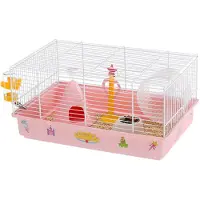 Ferplast Hamsterkäfig, Nagerkäfig PRICESS, Kleintierkäfig, Hamsterzubehör inklus