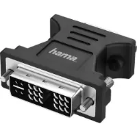 Hama 00200340, DVI-I, VGA (D-Sub), Schwarz