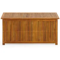 Casaria Gartenbox Akazienholz 115x50x59cm mit Innenplane wetterfest 205L