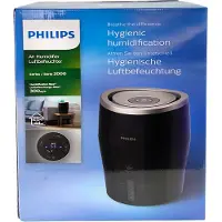 Philips Luftbefeuchter 2000 Series, NanoCloud für bis zu 99% weniger Bakterien, bis 44 m², Schwarz (HU4813/10)