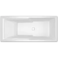 Riho Stiell Shower Rechteck-Badewanne, Einbau, mit Ab-und Überlaufgarnitur, 2-Sitzer, weiß, B103001005