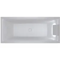 Riho Stiell Square Rechteck-Badewanne, mit Fall, Einbau, mit Ab- und Überlaufgarnitur, 2-Sitzer, weiß, B100033005