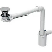 Geberit Waschtisch Ablauf d32 Raumsparmodell mit Hebelbet. Ventilstopfen glanzverchromt