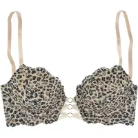 LASCANA Push-up-BH , Damen, Gr. 75, Cup A, beige (leodruck), Microtouch, Obermaterial: 60% Polyamid, 35% Polyester, 5% Elasthan, BHs Push-up-BH, in aufregender Leo-Optik, sexy Dessous