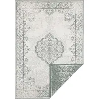 Hanse Home Teppich "CEBU Wendeteppich" Gr. 3, beige (creme, grün), B:120cm H:5mm L:170cm, Polypropylen (PP), Teppiche, Teppich, In-& Outdoor, Wetterfest, Balkon, Wohnzimmer, Wasserfest, Orientalisch