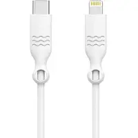 Just Green , USB-C / Lightning Kabel 2 Meter 2.4A für Laden und Synchronisation 12W, Weiß