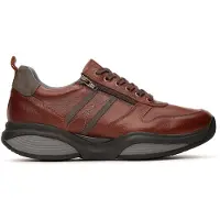Xsensible SWX3 Herren Schnürer, bequem, Leder, Cognac, NEU - Herrenschuhe Sneaker / Schnürschuh, Braun, leder (stretch)