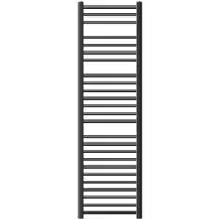 ECD-Germany Badheizkörper Sahara - 400 x 1500 mm - Anthrazit - gebogen mit Seitenanschluss - Heizkörper Handtuchwärmer Handtuchtrockner, ohne Heizstab