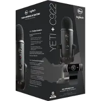 Logitech Pro Streamer Pack mit Blue Yeti USB-Mikrofon C922 Pro HD Webcam