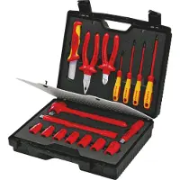 Knipex Kompaktkoffer 17-teilig mit isolierten Werkzeugen für Arbeiten an elektrischen Anlagen 360 mm - 989911
