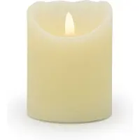 Ambiente Haus LED-Kerze "aus Echtwachs, Ø ca. 7,5 cm, Höhe 10 cm (FB 51018)", weiß, H:10cm Ø:7,5cm, Wachs, Kerzen, LED-Kerze