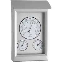 TFA-Dostmann TFA - Analoge Außenwetterstation aus Edelstahl 20.2046 - silber