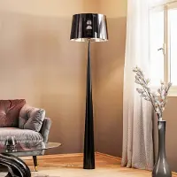 Aluminor Stehleuchte Totem LS mit Chrom-Finish, schwarz