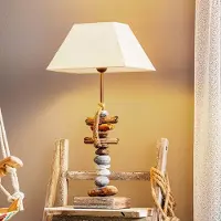 ONLI Tischlampe Seregon mit Steindekoration, Höhe 63 cm