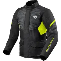 REV'IT! Revit Duke H2O Motorrad Textiljacke, schwarz/gelb, S