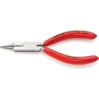 Knipex Rundzange mit Schneide (Schmuckbiegezange) 130 mm verchromt mit Kunststoff überzogen - 1903130