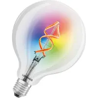 Ledvance SMART+ WiFi Filament Globe RGBW, Intelligentes Leuchtmittel, WLAN, Transparent, Integrierte LED, E27, Warmweiß