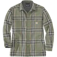 Carhartt Sweatjacke Flannel Sherpa Lined Shirt Herren Basil-XXL