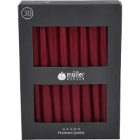 Müller Spitzkerzen, weinrot 2212452447 , 1 Packung = 30 Stück, (Ø x H): 22 x 245 mm