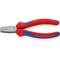 Knipex Crimpzange für Aderendhülsen 145 mm mit Mehrkomponenten-Hüllen poliert - 9762145A