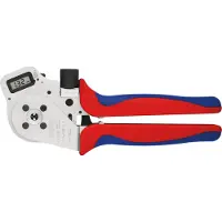 Knipex 97 52 65 DG Vierdornpresszange für gedrehte Kontakte mit Mehrkomponenten-Hüllen verchromt 250 mm