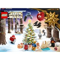 LEGO 75340 Star Wars Adventskalender 2022, 24 Weihnachtsspielzeuge, darunter Minifiguren Gonk Droid, R2-D2, Darth Vader und baubare Fahrzeuge