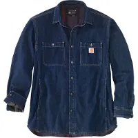 Carhartt Hemd Denim Fleece Lined Herren Snap Front Shirt Glacier-XXL
