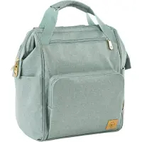 Lassig Wickelrucksack LÄSSIG "Glam, Goldie, Backpack mint", Damen, Gr. B/H/T: 30cm x 36cm x 17cm, grün (mint), Polyester, Rucksäcke Wickelrucksack, PETA-approved vegan