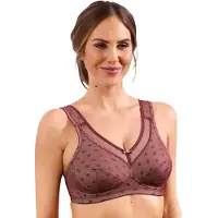 Susa Bügelloser BH "BH ohne Bügel Prints", Damen, Gr. 95, Cup D, rot (ruby rot), Stoff, Obermaterial: 57% Baumwolle CO. 38% Polyamid PA. 5% Elasthan EL., BHs Bügelloser BH