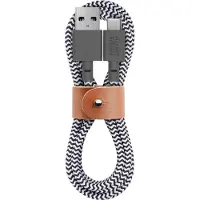 Native Union BELT-AC-ZEB-NP, 1,2 m, USB A, USB C, Schwarz, Weiß