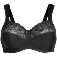 Anita Entlastungs-BH "Komfort BH Lucia", Damen, Gr. 85, Cup F, schwarz, Interlock, Obermaterial: 46% Polyester PES. 43% Polyamid PA. 11% Elasthan EL., BHs Entlastungs-BH