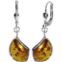 Ostsee-Schmuck Paar Ohrhänger "Ohrhänger Jula Ohrhänger Jula", weiß (weiß, neutral), Ohrringe, Damen, 32 x 11mm, Silber 925 (Sterlingsilber), Paar Ohrhänger
