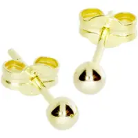 Ostsee-Schmuck Paar Ohrstecker "- Kugel 3 mm - Gold 585/000 - Zuchtperle" Gr. 3, gold (gold 585, goldfarben, gelb), Ohrringe, Damen, 3, Gelbgold 585, Paar Ohrstecker