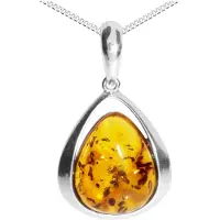 Ostsee-Schmuck Kette mit Anhänger "Kette mit Anhänger Angelina" Gr. 42, silber (weiß, neutral), Halsketten, Damen, 42cm, Silber 925 (Sterlingsilber), L: 42, Kette mit Anhänger